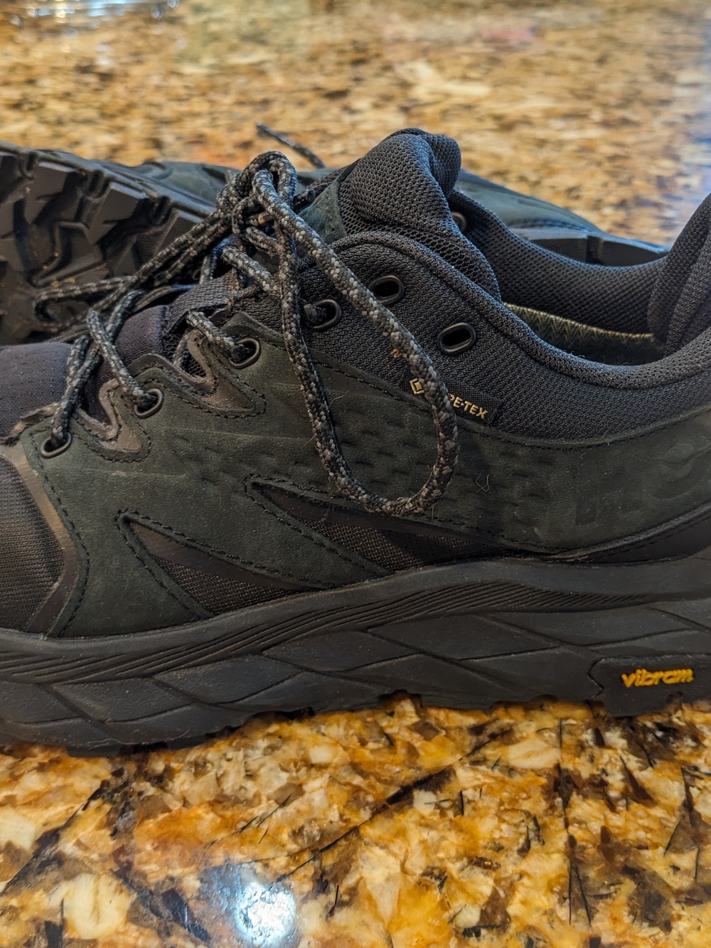 Hoka One One Men's Black Trail Running Shoes with Vibram